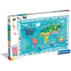Clementoni Cartes|Animaux|Wildlife Map - 60 pièces